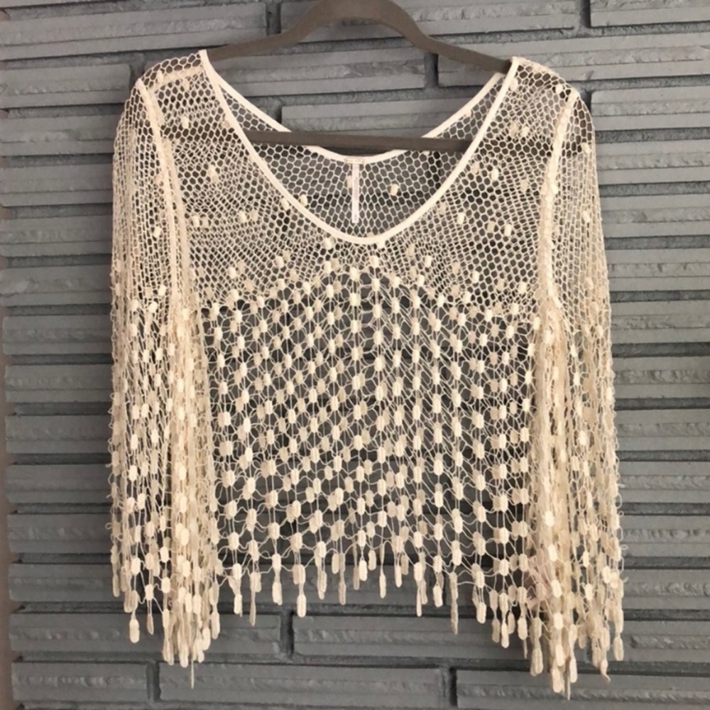 NWOT Free People Boho Crochet Top